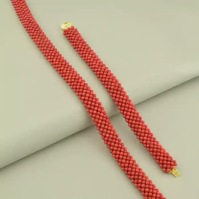 🏷️️ Намисто+Браслет Корал 45 см. ss_103703