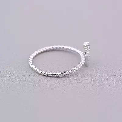 🏷️️ Каблучка корона Xuping Фіаніт (родій) F-68747