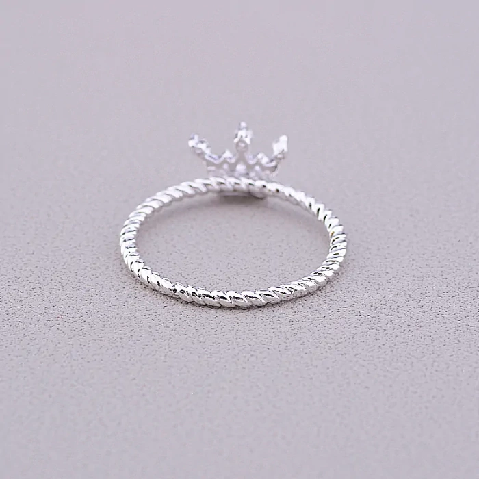 🏷️️ Каблучка корона Xuping Фіаніт (родій) ss_68747