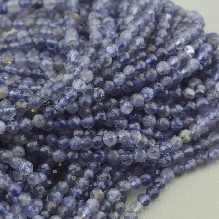 🏷️️ Нитка Іоліт 40 см 3,5 мм (без замка) ss_69806