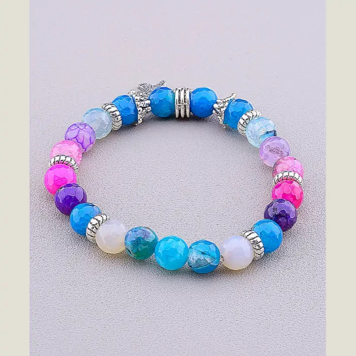 🏷️️ Браслет резинка Агат 17 см ss_70346