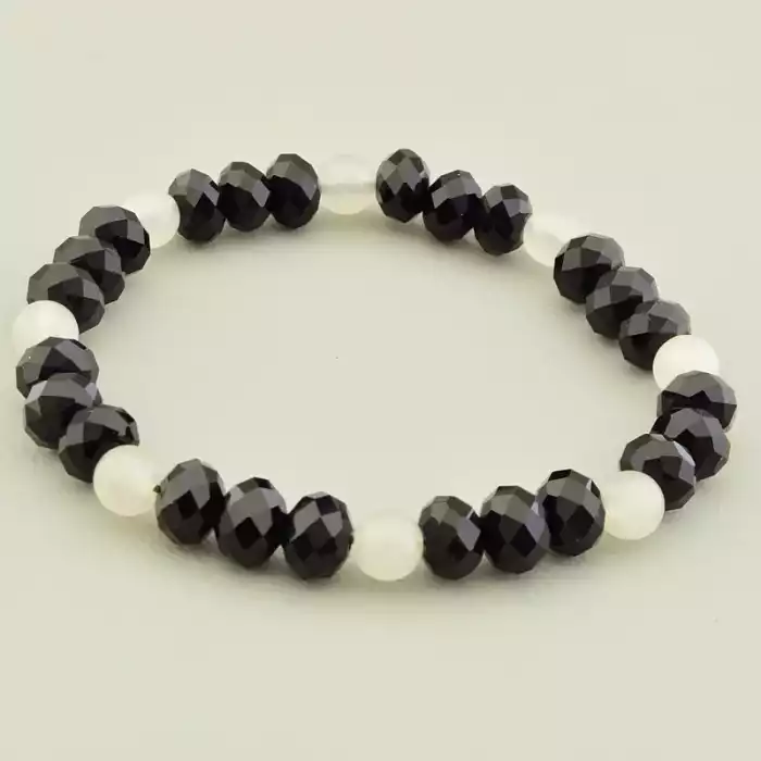 🏷️️ Браслет на резинці Чеський кришталь, Агат 18 см F-105870