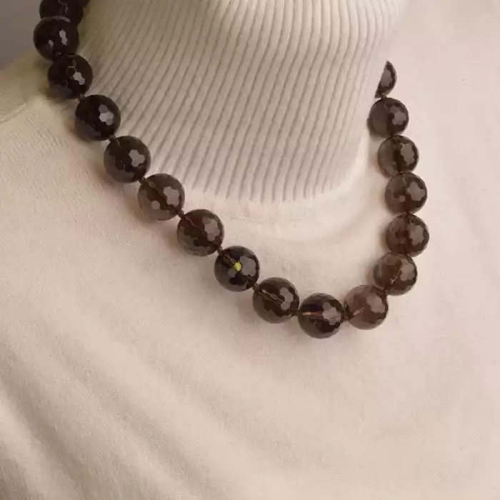 🏷️️ Намисто Раухтопаз 46 см ss_106075