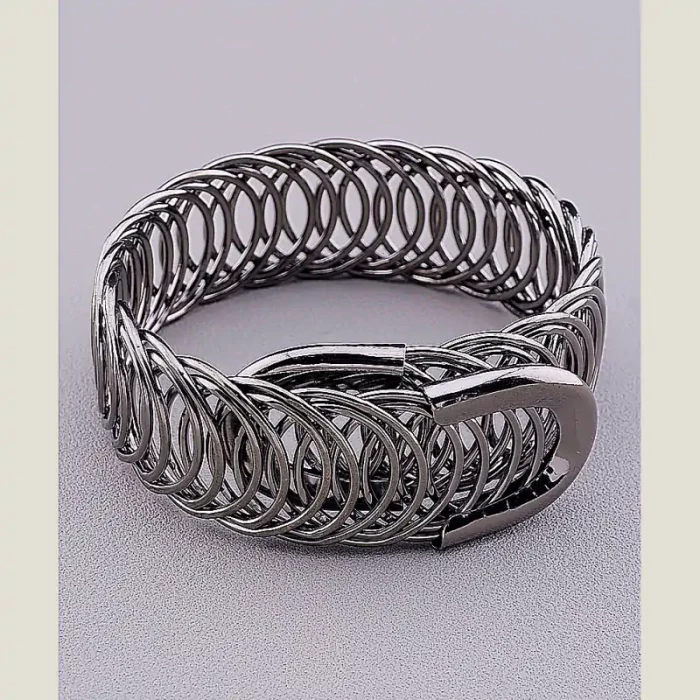 🏷️️ Браслет без застібки FJ 17 см хром ss_72424