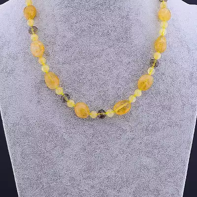 🏷️️ Намисто Волосатик, Чеський кришталь 51 см F-82771