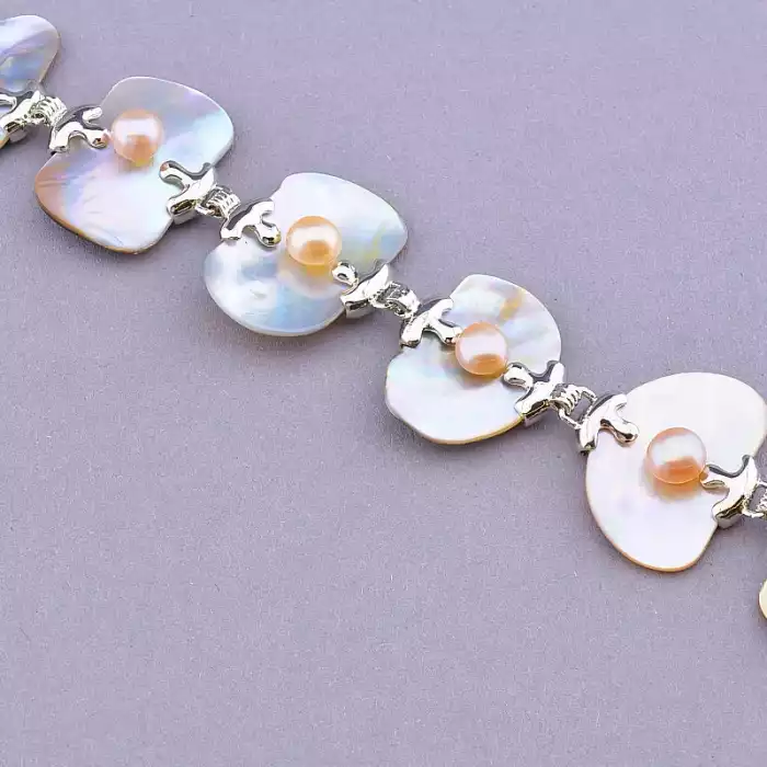 🏷️️ Браслет петля Перли, Перламутр 19 см ss_75011