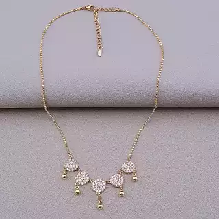 Підвіска Xuping Фіаніт 38 см (позолота 18к)