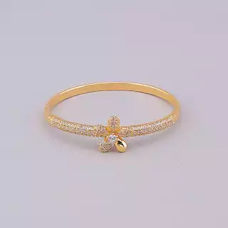 Браслет шарнірний Xuping Фіаніт 17 см (позолота 18к)