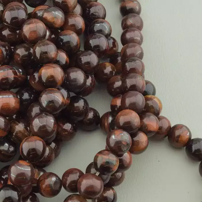 🏷️️ Намистини Биче око 39 см 10 мм в формі кульки (натуральне каміння, без застібки) ss_75926