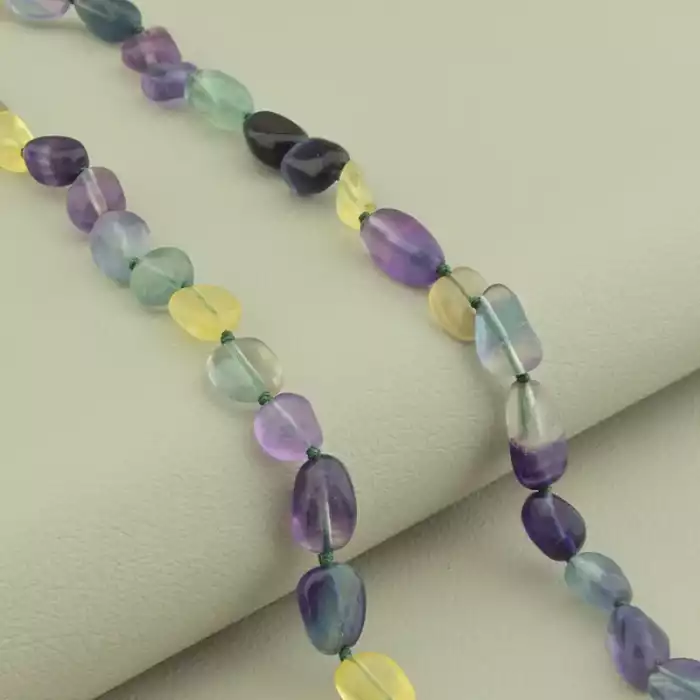 🏷️️ Намисто Флюорит (cрібло 925 проба) 46 см. ss_101855