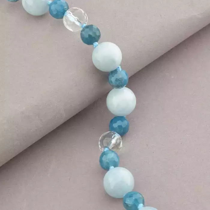 🏷️️ Намисто Аквамарин срібло (925 проба) 51 см. ss_94461