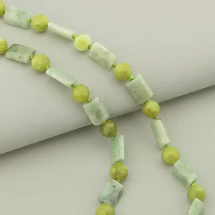 🏷️️ Намисто Жадеїт срібло (925 проба) 45 см. ss_94561