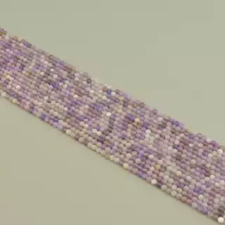 Намистини Аметист 38 см. 3,4 мм. на нитці (натуральне каміння, без застібки)