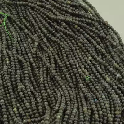 🏷️️ Намистини Турмалін 39 см. 2,4 мм. на нитці (натуральне каміння, без застібки) F-102980
