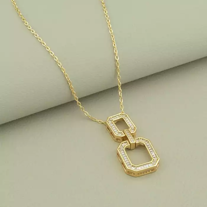 🏷️️ Підвіска Xuping Фіаніт 46 см (позолота 18к) ss_103294