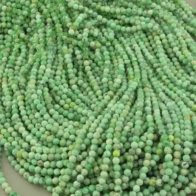 🏷️️ Намистини Бірюза 39 см. 3,5мм. на нитці (натуральне каміння, без застібки) F-103917