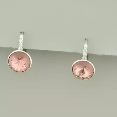 🏷️️ Сережки кільця Xuping Swarovski (родій) F-97175