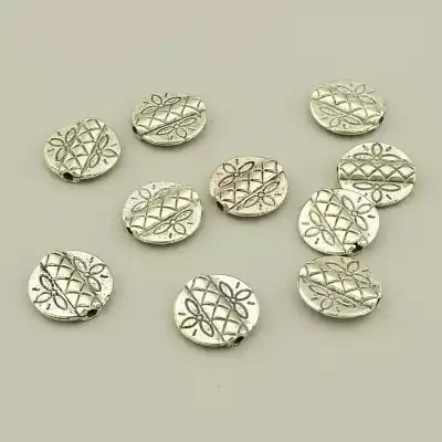 Вставка металева срібна (12,5х12,5 мм)