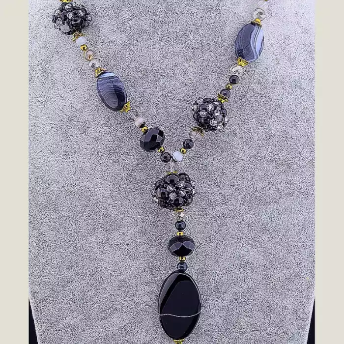 🏷️️ Намисто Агат 58 см ss_10328