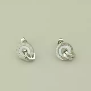 Сережки пусети Stainless Steel Перламутр (родій)