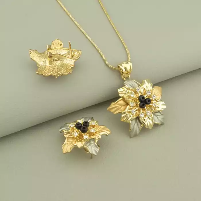 🏷️️ Підвіска+Сережки Фіаніт Fashion ss_98168