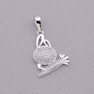 Кулон заєць Xuping Фіаніт (родій)