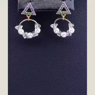 Сережки пусети Xuping Майорка (позолота 18к)