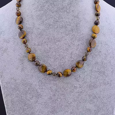 🏷️️ Намисто Тигрове око 50 см F-82772