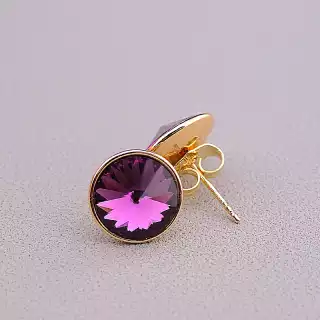 Сережки пусети Swarovski Xuping (позолота 18к)