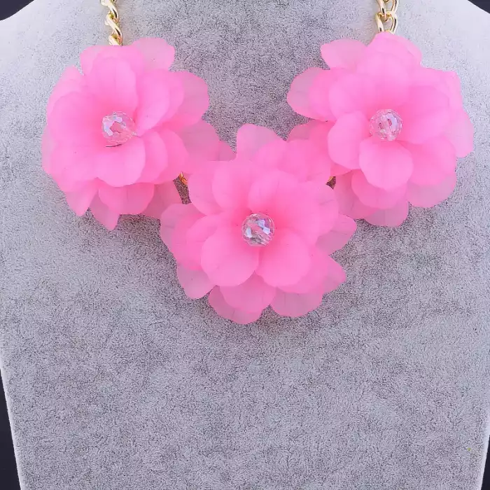 🏷️️ Підвіска-ланцюжок квіти Сrystal 45 см FJ ss_16054