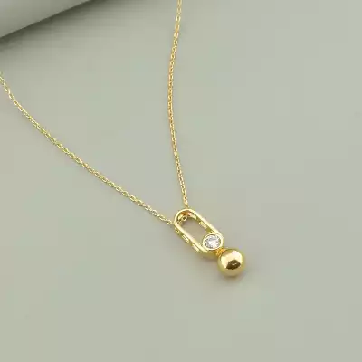 🏷️️ Підвіска Xuping Фіаніт 45 см (позолота 18к) F-93174