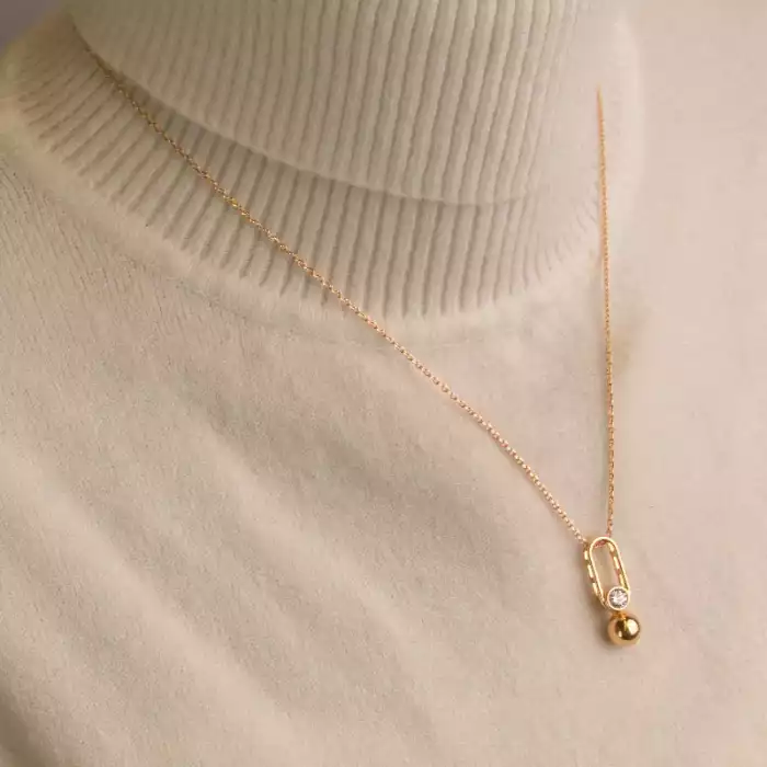 🏷️️ Підвіска Xuping Фіаніт 45 см (позолота 18к) ss_93174