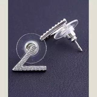 Сережки пусети Big Dipper Фіаніт (родій)