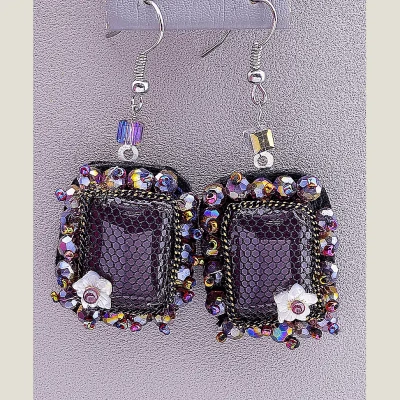 Сережки Hand Made Агат