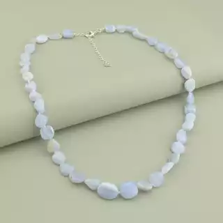 Намисто Сапфірин 46 см. (срібло 925 проба)