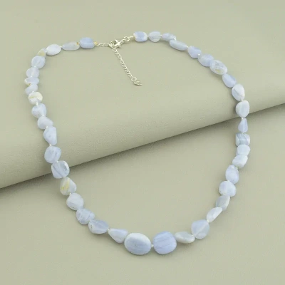 Намисто Сапфірин 46 см. (срібло 925 проба)