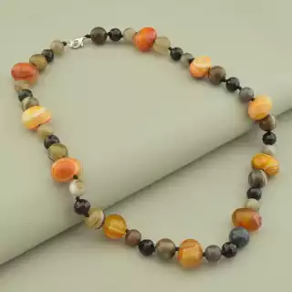 Намисто Агат, Чеський кришталь 47 см.