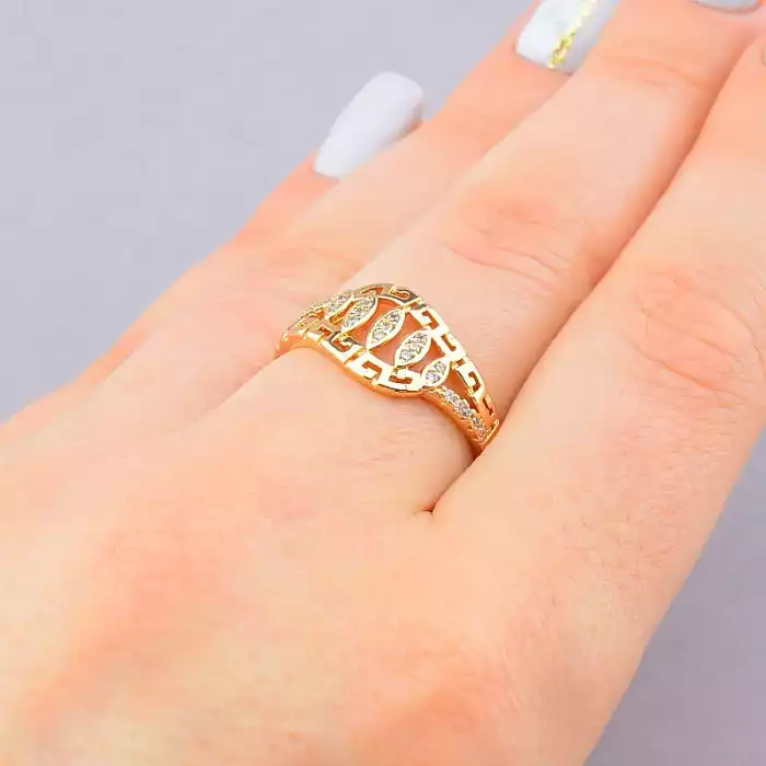 🏷️️ Каблучка Xuping Фіаніт (позолота 18к) ss_88918