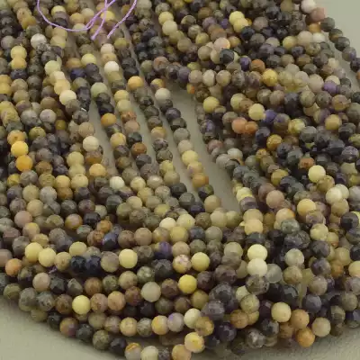 🏷️️ Намистини Яшма, Фосфосидерит 39 см. 4мм. на нитці (натуральне каміння, без застібки) F-104344