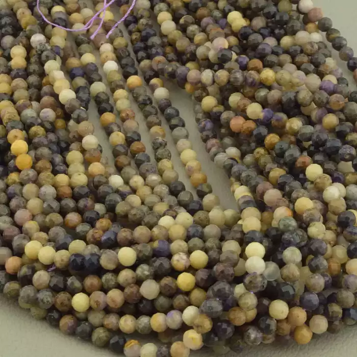 🏷️️ Намистини Яшма, Фосфосидерит 39 см. 4мм. на нитці (натуральне каміння, без застібки) ss_104344
