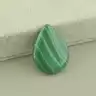 🏷️️ Кулон з малахітом зелений (30х22 мм) F-104554