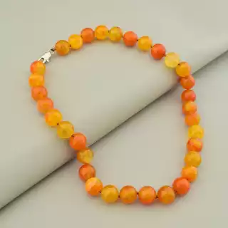 Намисто агат (45 см, сталь)