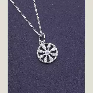 Підвіска срібло (925 проба) Фіаніт 42 см