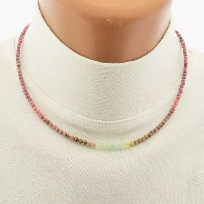 🏷️️ Підвіска Родоніт срібло (925) 40 см ss_105672