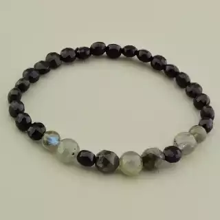 Браслет на резинці Лабрадор, Агат 18 см