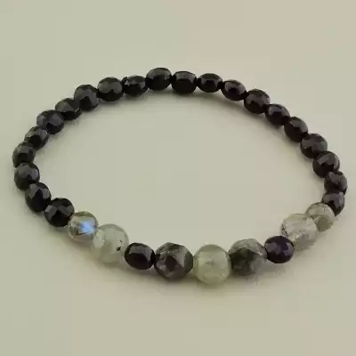 Браслет на резинці Лабрадор, Агат 18 см