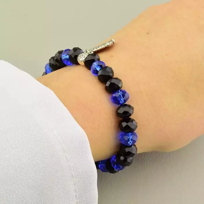 🏷️️ Браслет на резинці Чеський кришталь 18 см F-105872