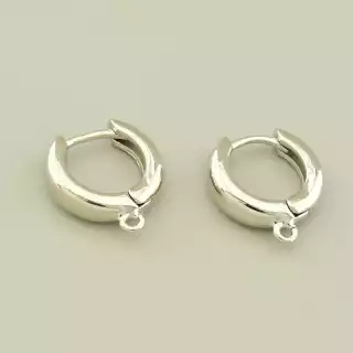 Швензи Пара 15х15мм. (родій) застібка кільце