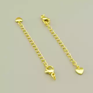 Застібка карабін 10х5мм. (позолота 18к лимонна)