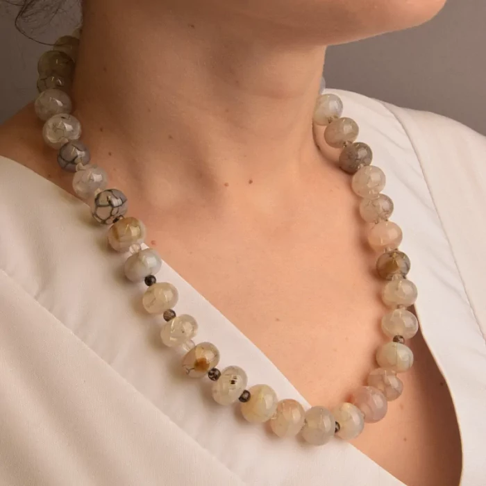 🏷️️ Намисто Агат 49 см. ss_91698